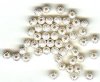 50 4mm Round Metal Silver Stardust